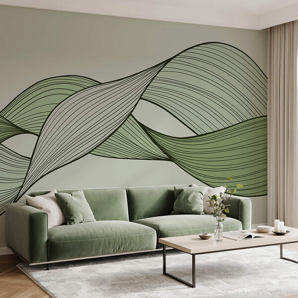 Linee ondulate verdi e nere