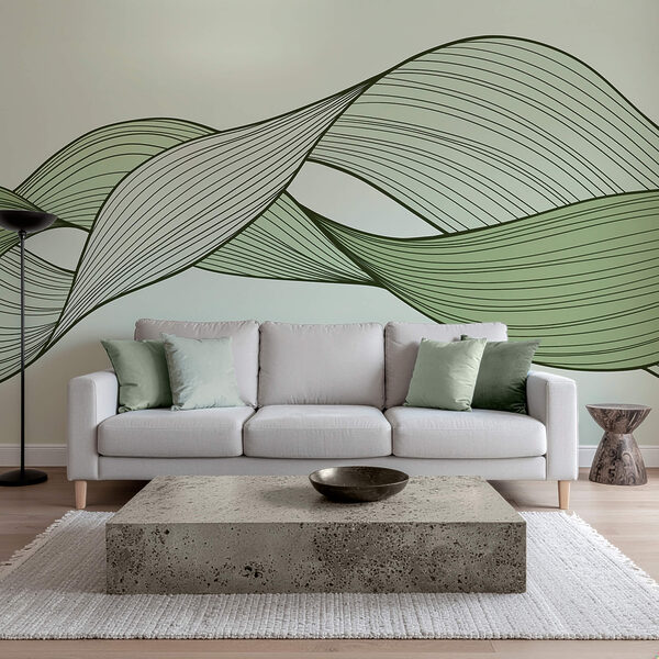 Linee ondulate verdi e nere