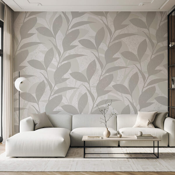 Motivo di foglie su sfondo bianco