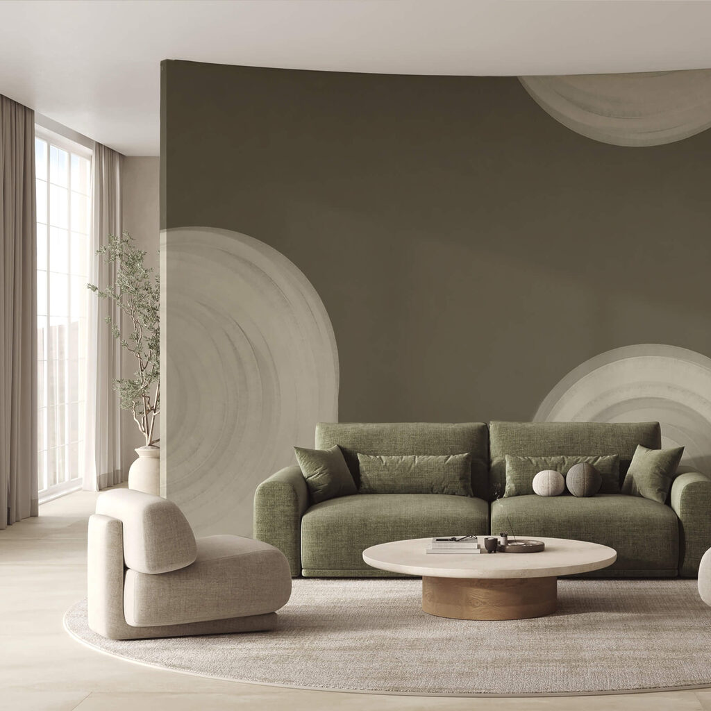 Oggetto bianco a spirale su sfondo marrone