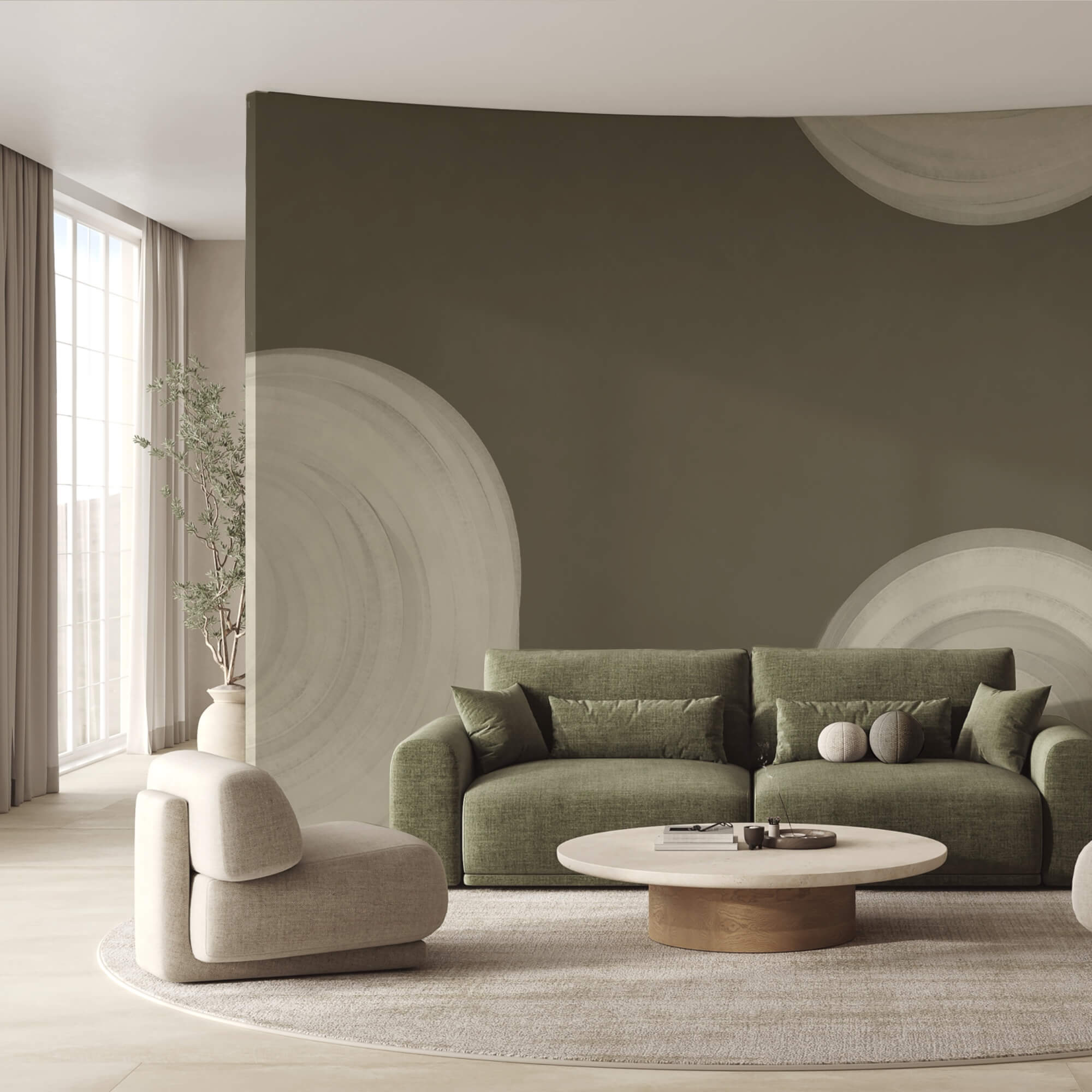 Oggetto bianco a spirale su sfondo marrone