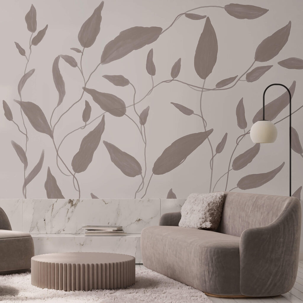 Disegno di foglie su sfondo bianco