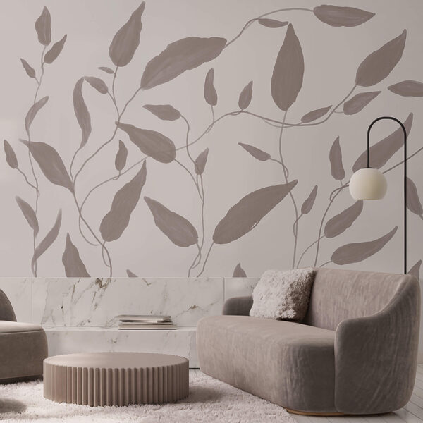 Disegno di foglie su sfondo bianco