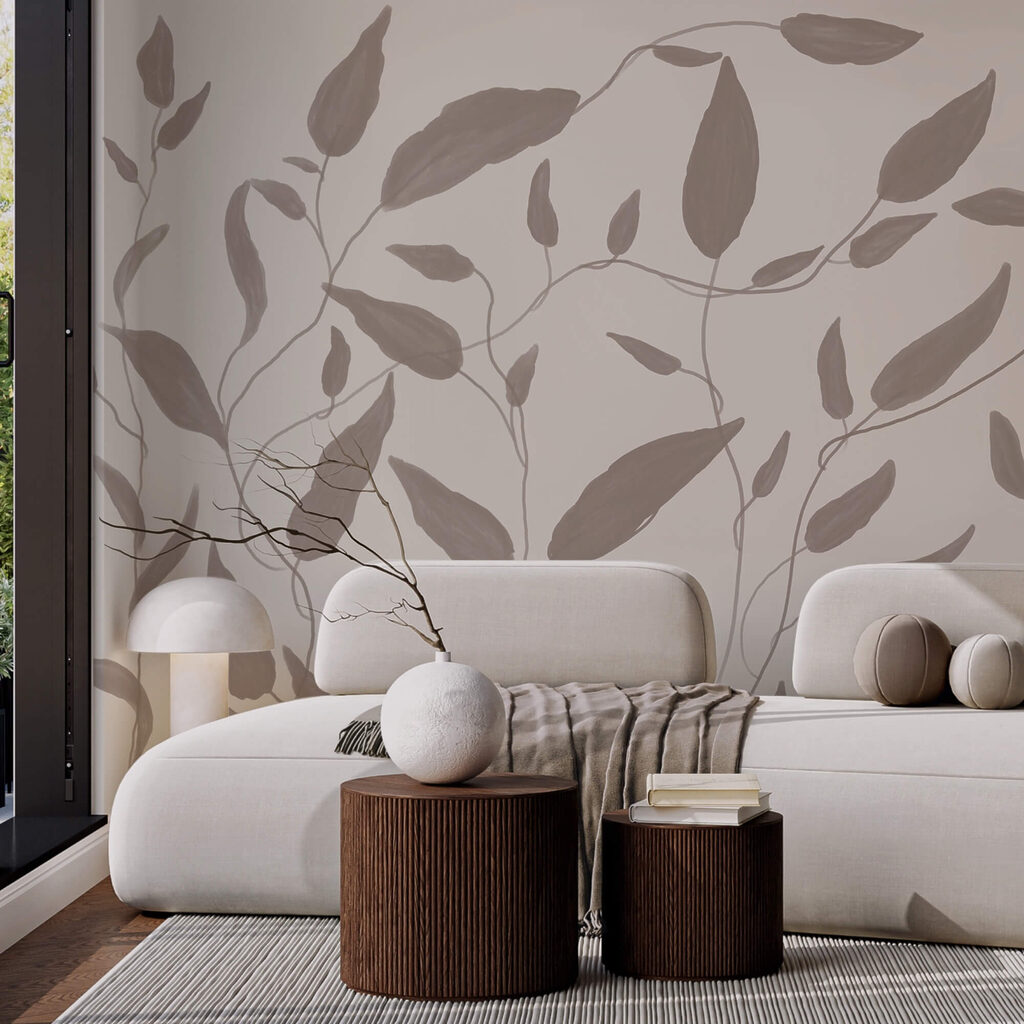 Disegno di foglie su sfondo bianco