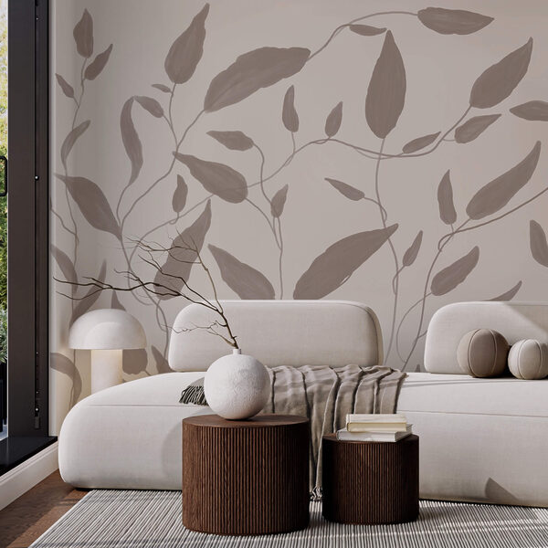 Disegno di foglie su sfondo bianco