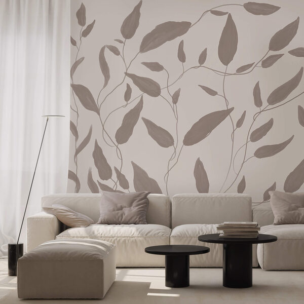 Disegno di foglie su sfondo bianco