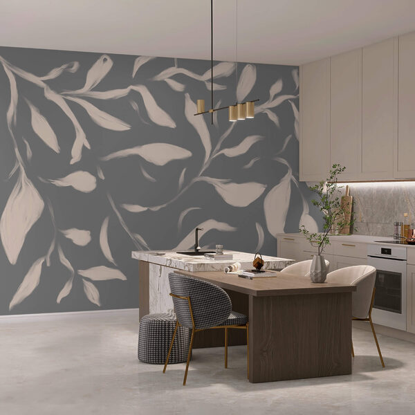 Foglie delicate su uno sfondo morbido