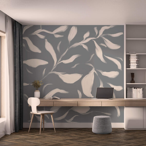 Foglie delicate su uno sfondo morbido