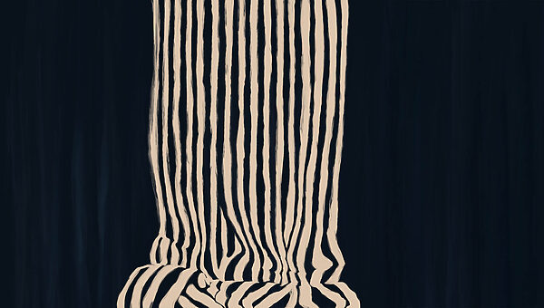 Black and white striped curtain Black and white striped curtain