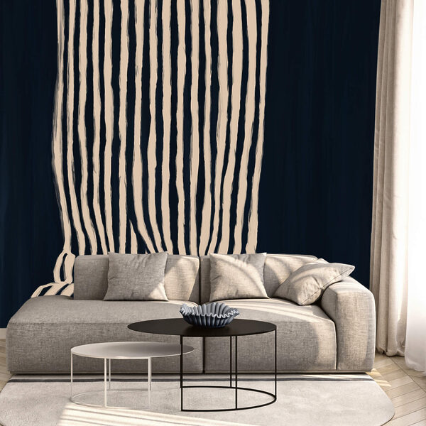 Tenda a strisce bianche e nere Tenda a strisce bianche e nere