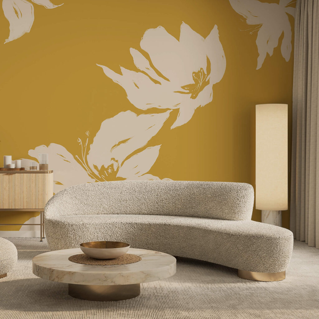 Disegno floreale su sfondo caldo Disegno floreale su sfondo caldo