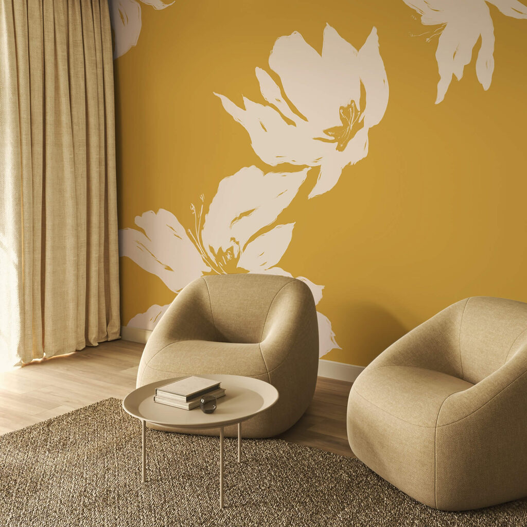 Disegno floreale su sfondo caldo Disegno floreale su sfondo caldo