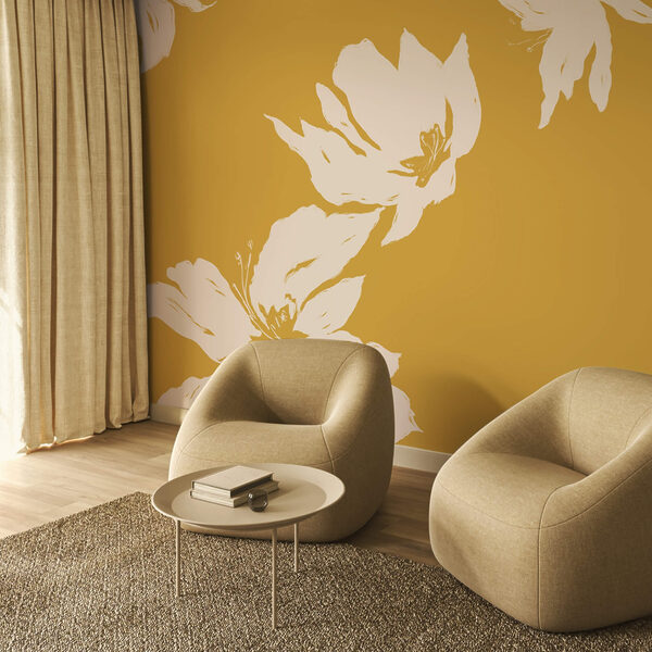 Disegno floreale su sfondo caldo Disegno floreale su sfondo caldo