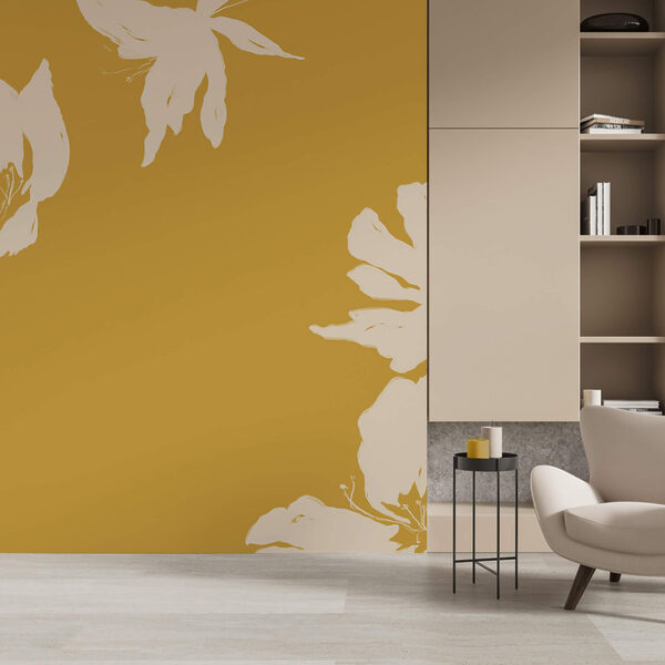 Disegno floreale su sfondo caldo Disegno floreale su sfondo caldo