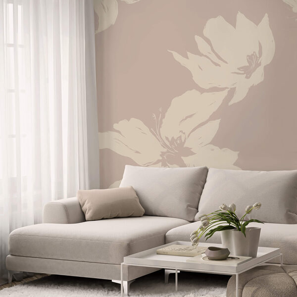 Delicati motivi floreali su uno sfondo tenue