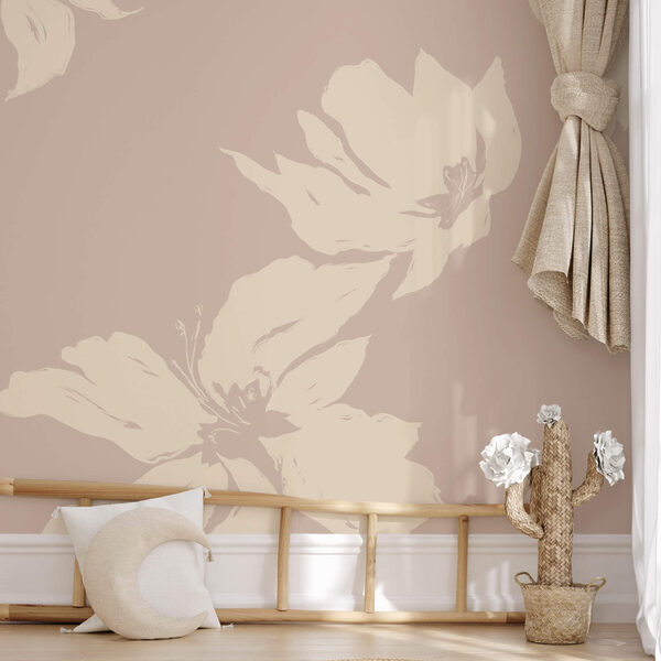 Delicati motivi floreali su uno sfondo tenue