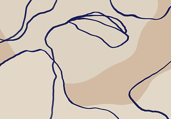 Flowing Lines on Soft Background