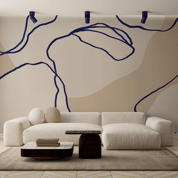 Linee fluide su sfondo morbido