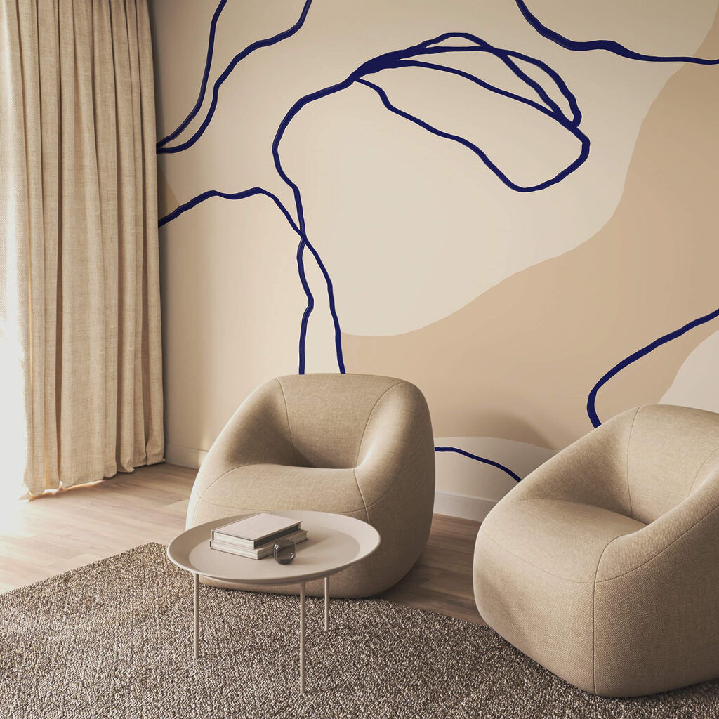 Linee fluide su sfondo morbido