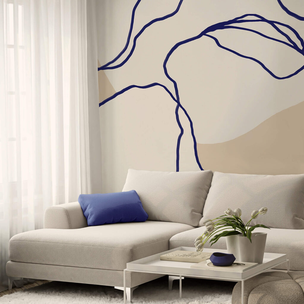 Linee fluide su sfondo morbido