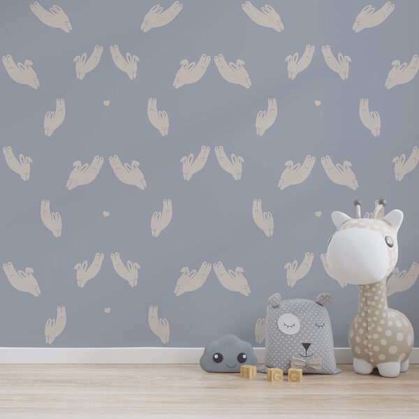 Motivo di mani su sfondo blu