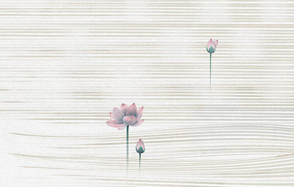 Serene blooms on gentle waves