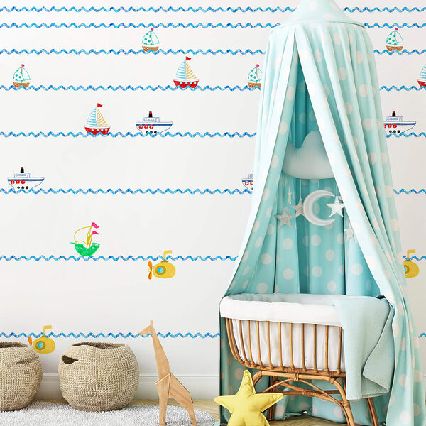 Carta da parati Carta da parati Modello di barche e sottomarini (COD: t00531)