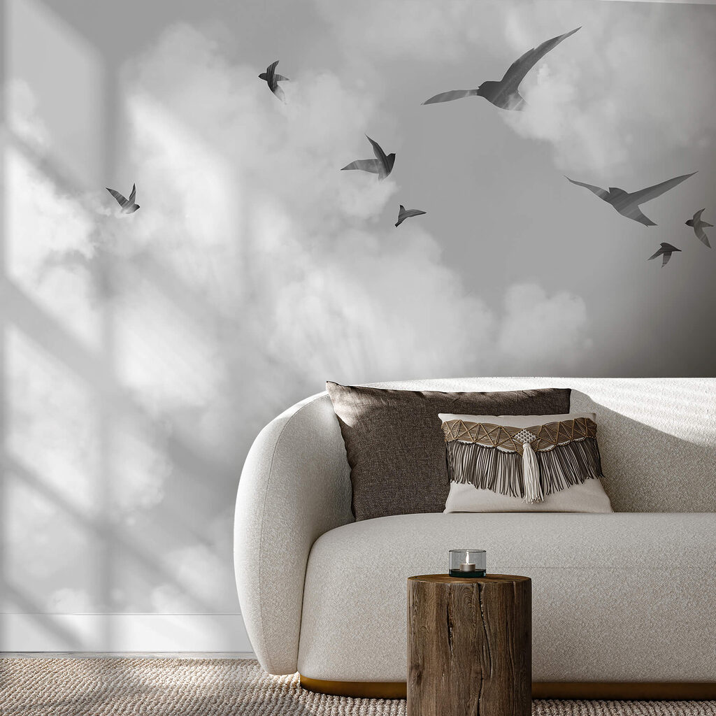 Uccelli che volano nel cielo