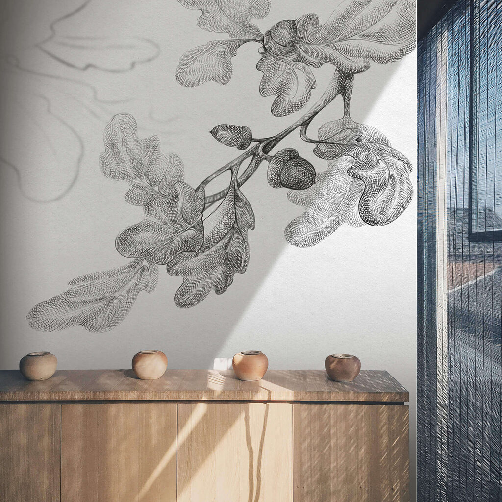 Disegno di un ramo con foglie Disegno di un ramo con foglie