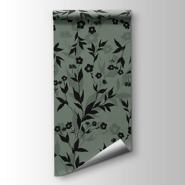 Black and white floral pattern Black and white floral pattern