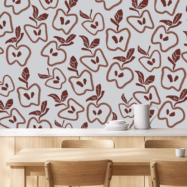 Motivo di mele e foglie