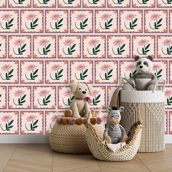 Motivo di fiori e foglie