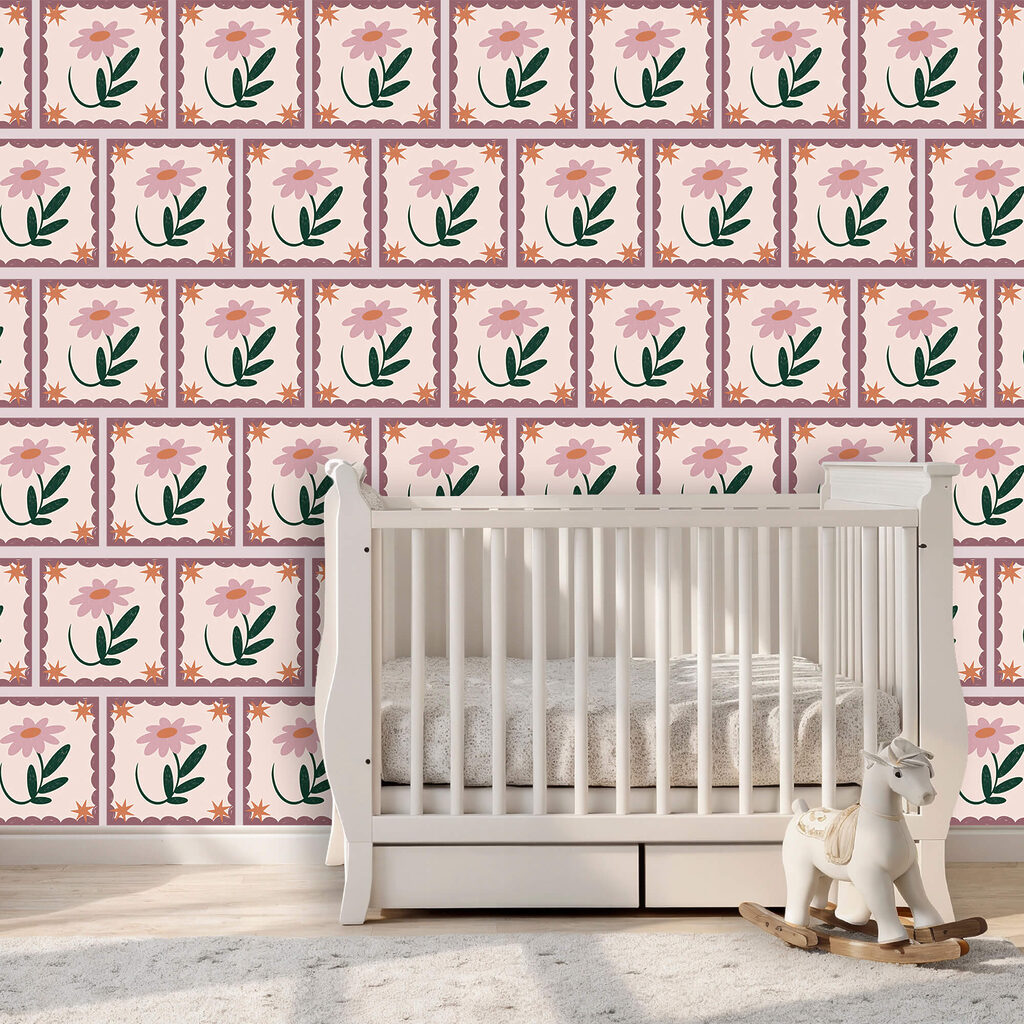 Motivo di fiori e foglie