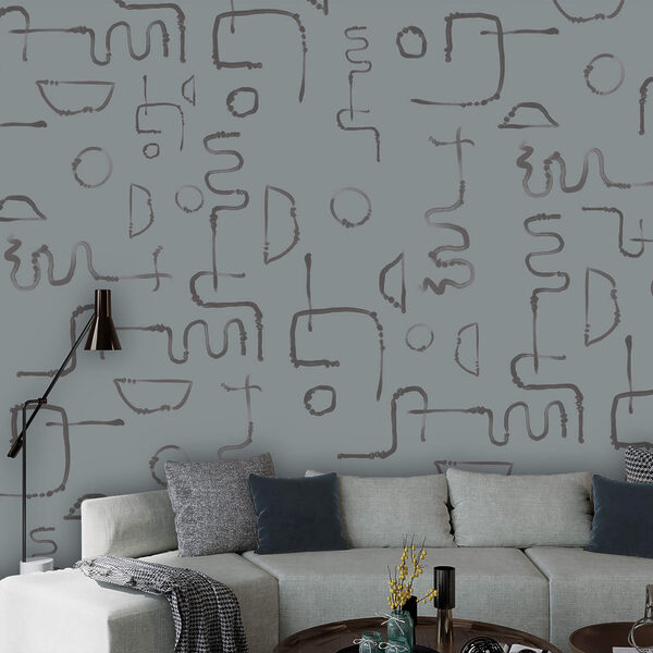 Carta da parati Carta da parati Modello di linee e forme (COD: t00478)