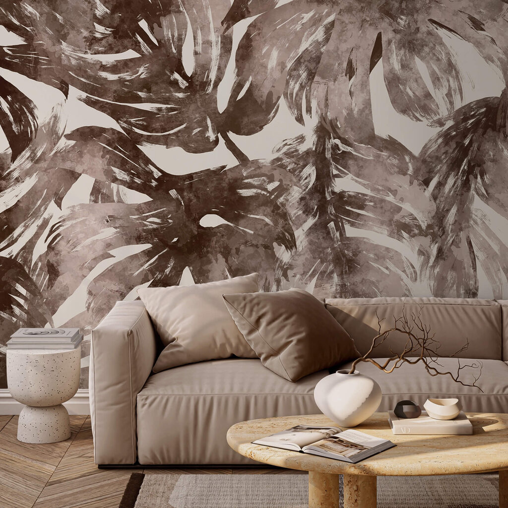 - Fogliame astratto nei toni della terra