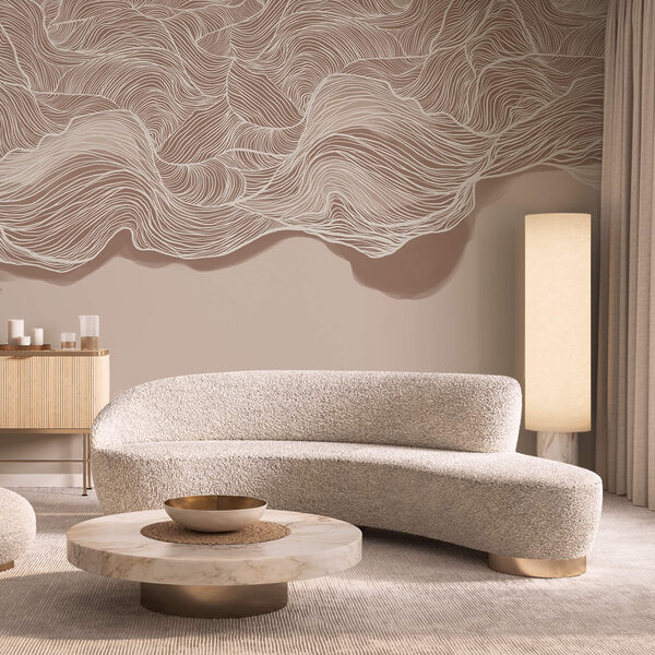 Motivo ondulato marrone e bianco Motivo ondulato marrone e bianco