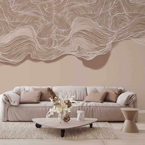 Motivo ondulato marrone e bianco Motivo ondulato marrone e bianco