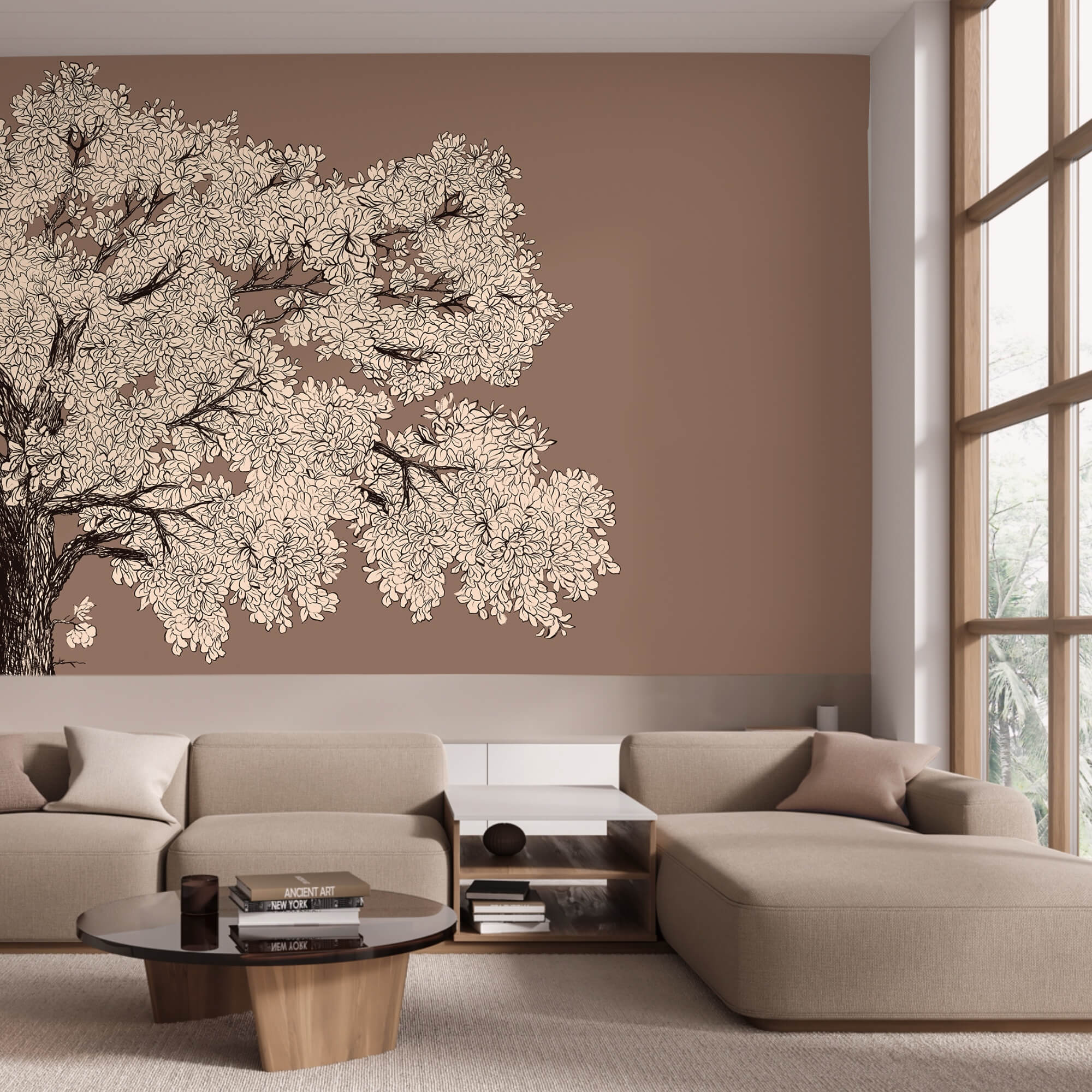 Albero con fiori bianchi Albero con fiori bianchi