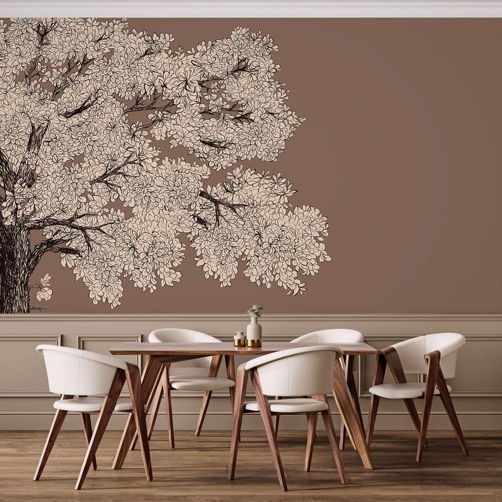 Albero con fiori bianchi Albero con fiori bianchi