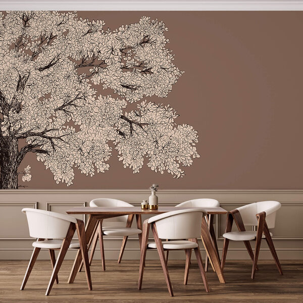 Albero con fiori bianchi Albero con fiori bianchi