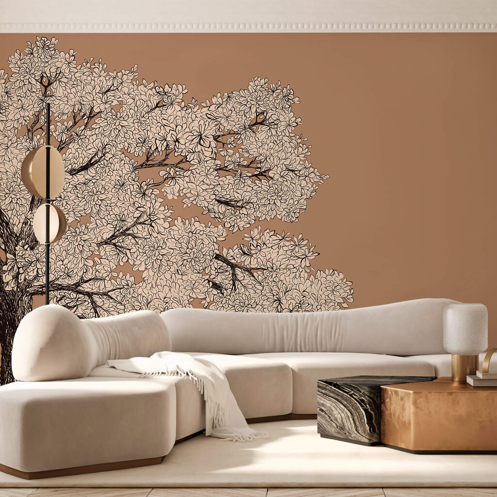 Albero con fiori bianchi Albero con fiori bianchi