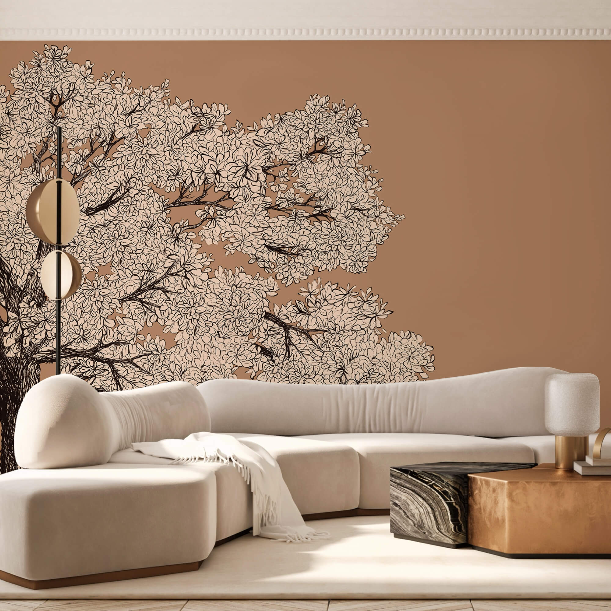 Albero con fiori bianchi Albero con fiori bianchi