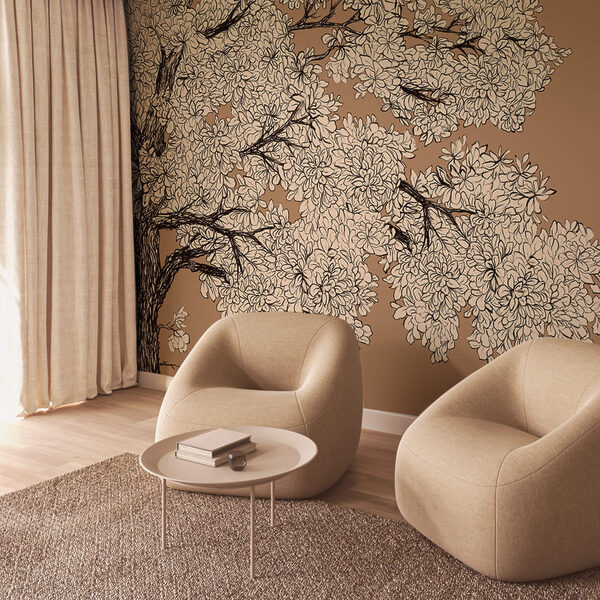 Albero con fiori bianchi Albero con fiori bianchi