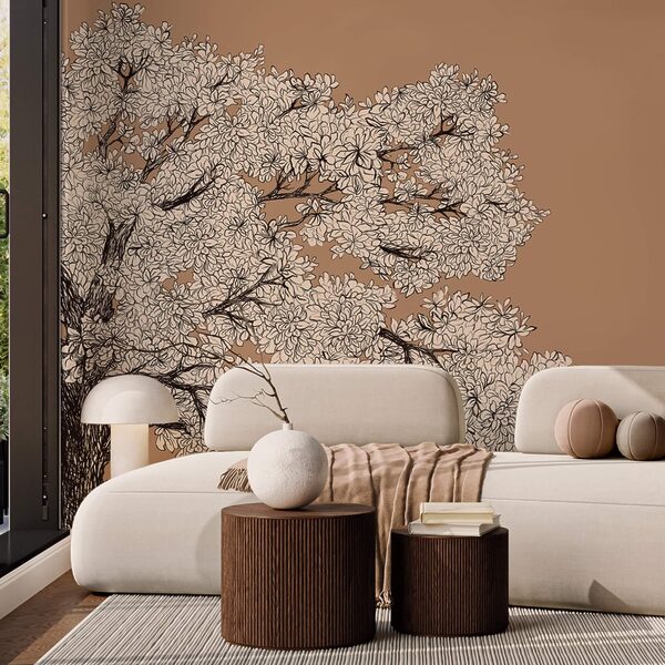 Albero con fiori bianchi Albero con fiori bianchi