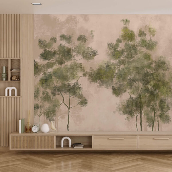 Gruppo di alberi con foglie verdi