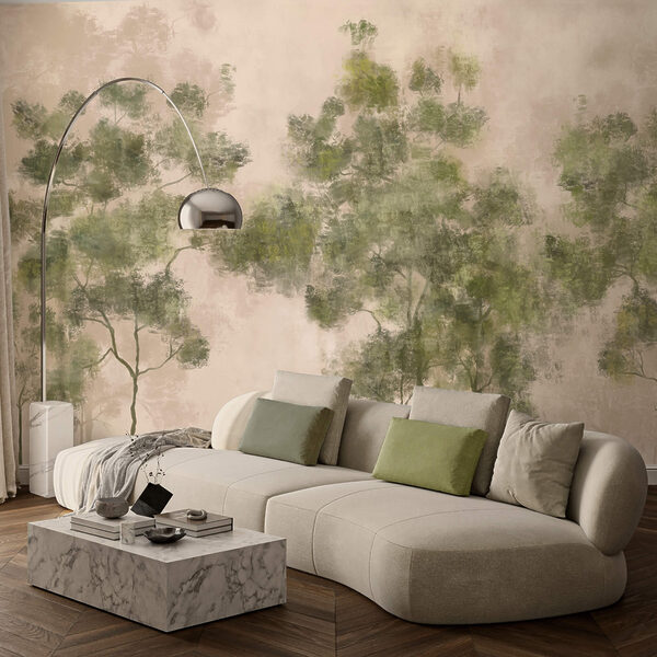 Gruppo di alberi con foglie verdi