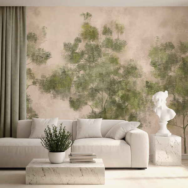 Gruppo di alberi con foglie verdi