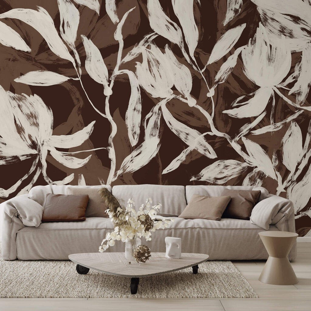 Foglie fluttuanti in morbide tonalità monocromatiche Foglie fluttuanti in morbide tonalità monocromatiche