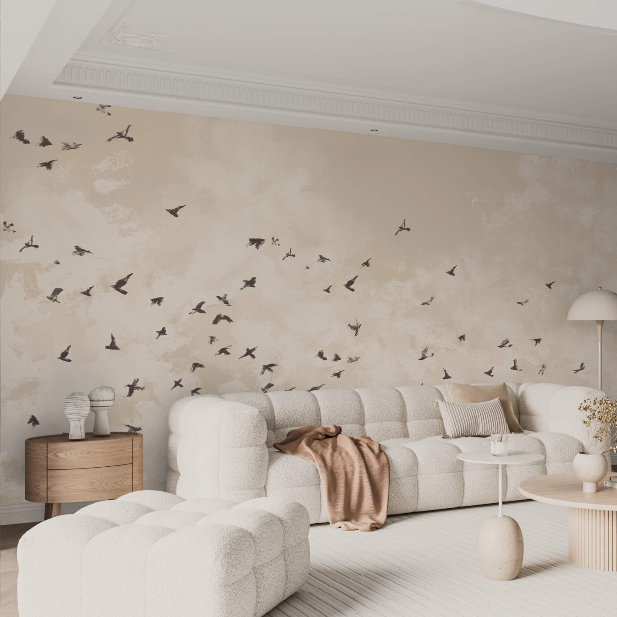 Stormo di uccelli nel cielo