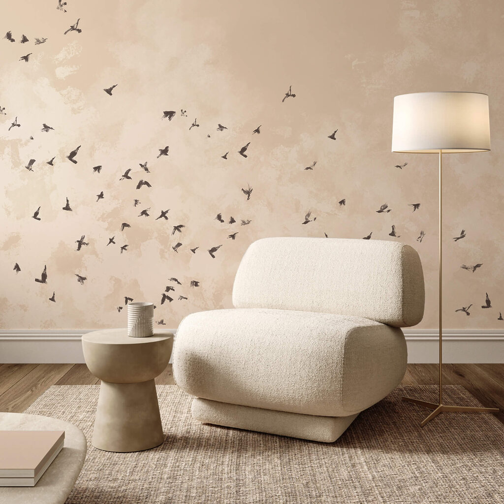 Stormo di uccelli nel cielo